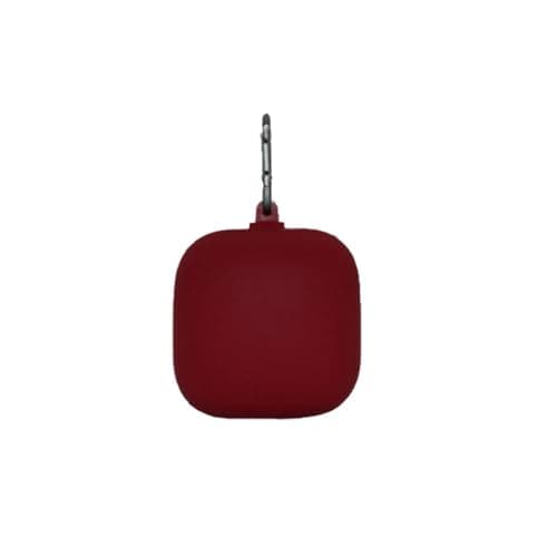 COHEALI Wireless Wireless Audio Headset Protection Box Silicone Earphone Cover with Metal Buckle Compatible Headset Protective Case Burgundy for Travel and Sports Use
