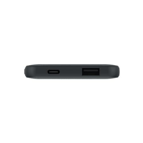 ZAGG mophie Essentials Powerstation 5K Power Bank, 5,000mAh Portable Battery with U S B (C & A), 36 Hours of Extra Power, Premium Fabric Finish (Black) — view 3