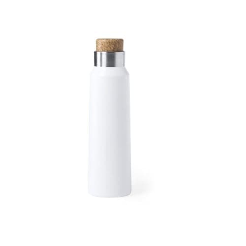 Personalised 770ml Stainless Steel Water Bottle with Natural Cork Lid - Eco-Friendly Custom Engraved Reusable Bottle for Office, Gym, Travel & Outdoor Use — view 2