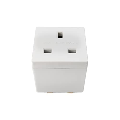 Swiss Edge 2 Way 3 Pin Power Adapter Plug Splitter - Cube Electric 13A Multi Wall Plug Extension Double Socket UK (Pack of 1) — view 3