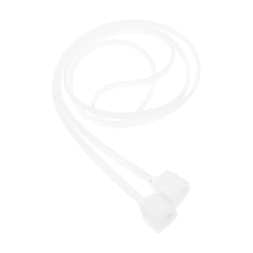 KALLORY Earphone Anti Lost Strap Earphone Strap Silicone Magnetic Anti-lost Lanyard and Earbuds White for Travel and Workout Adults