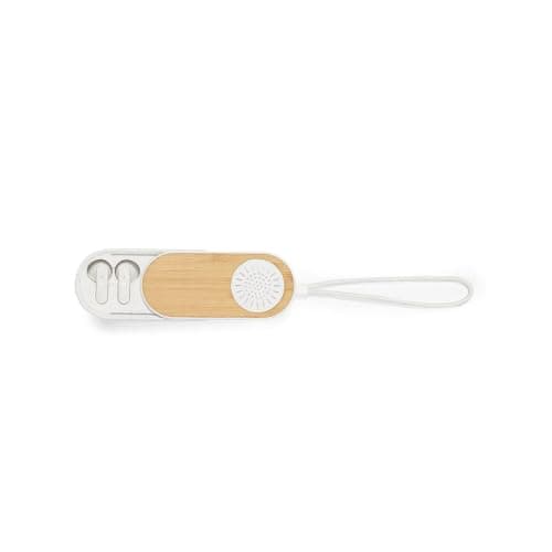 Sawfish Personalised Bamboo Bluetooth® 5.0 Wireless Earbuds with 3W Bluetooth Speaker Charging Case, Wheat Straw Earphones, Hands-Free Calls, USB Rechargeable — view 5
