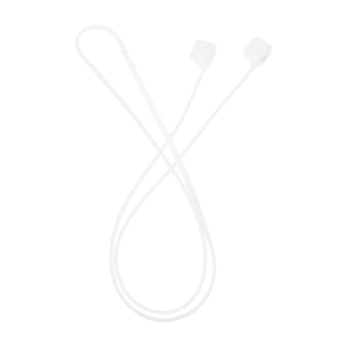 TOVINANNA Earphone Anti-lost Lanyard Magnetic Silicone Ear Bud Lanyard for Earbuds, White, Easy to Store, for Workout and Travel, Adults
