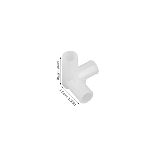 Happyyami Plastic 3-Way Shoe Rack Connector Tee, 10Pcs White Support Joint — view 2