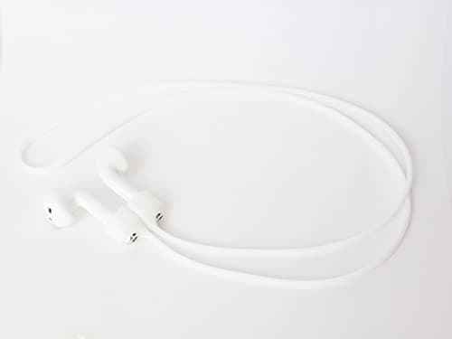 Headphone Magnetic Anti-lost Silicone Strap Neck Rope Sports Headphone Wire Cable Cord White Airpod pro — view 2