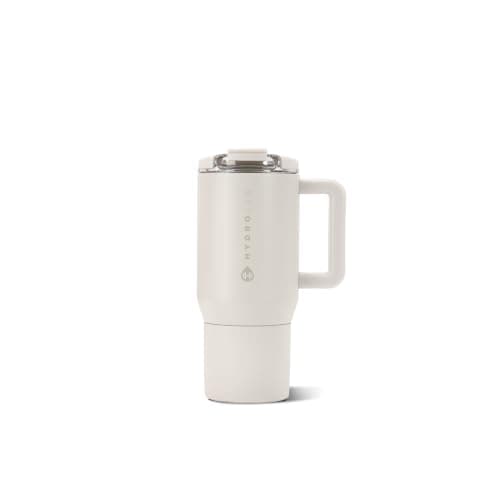 HydroJug Coffee Traveler 20oz Ceramic-Lined Mug with Handle, Linen