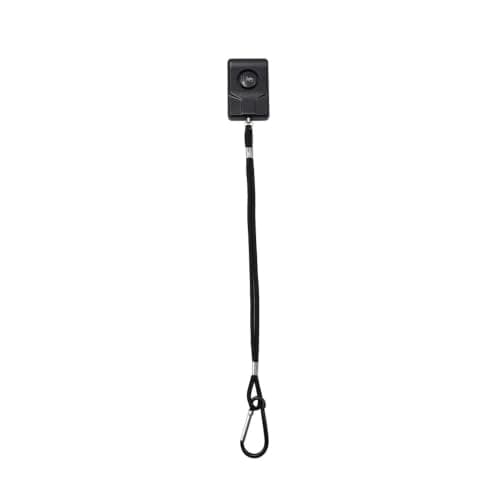 Minder Mobile Phone Personal Alarm 125dB Ultra Thin Anti-Theft Safety Siren with Captive Pin, Carabiner Clip & Fixing Tapes for Phone, Handbag, Rucksack, Travel & Students (Black)