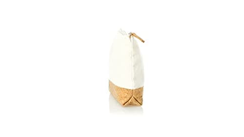 Women's Natural Cork Cotton Cosmetic Bag with Zip, Travel Makeup Bag — view 4