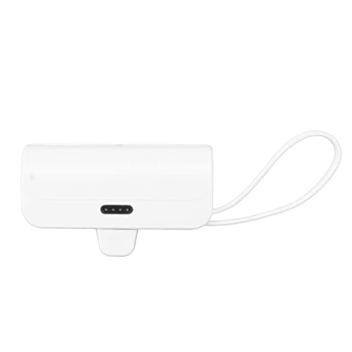 LICAEVEY Mini Portable Charger with Built in Cables for IOS and Type C, 2 in 1 USB C Power Bank for Emergency, Dual Input Charger for Travel and Outdoor Use — view 6