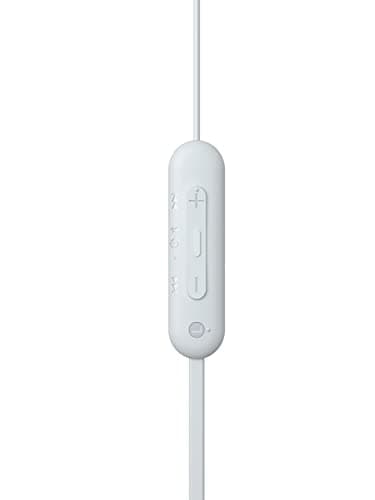 Sony WI-C100 Wireless In-ear Headphones - Up to 25 hours of battery life - Water resistant- Built-in mic for phone calls - Voice Assistant compatible - Reliable Bluetooth connection - White — view 3