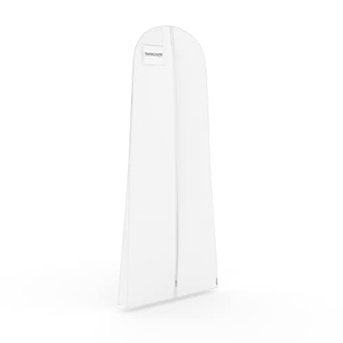 Hangerworld 72 Inch White Breathable Wedding Dress Bridal Gown Garment Cover Bag with Secret Internal Zipped Pocket (1) — view 2
