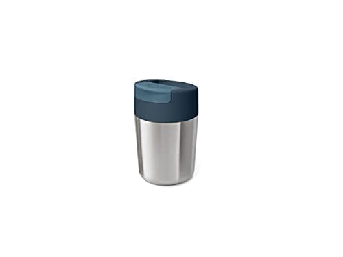 Joseph Joseph Sipp Stainless Steel Insulated Travel Mug, Hygienic Leakproof Reusable Vacuum Thermal Mug, Coffee & Tea Insulated Cup - 340 ml (12 fl. Oz), Anthracite