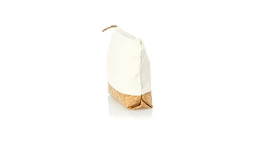 Women's Natural Cork Cotton Cosmetic Bag with Zip, Travel Makeup Bag — view 5