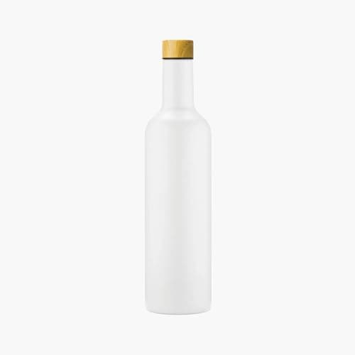 EST 2012 UBERSTAR BARWARE & GIFTS VINNIE Stainless Steel Insulated Travel Wine Bottle 750ml / Hot or Cold Drinks/Reusable Flask Screw Top/Water Wine Juice (White) — view 2