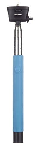 Kitvision Lightweight Extendable Telescopic Handheld Selfie Stick Pole/Monopod (Extends to 110cm) with Built-In Bluetooth Remote, 3 x "Selfie Smiles" and Phone Holder Compatible with Android and iOS Smartphones, Cameras and Action Cameras - Blue — view 5