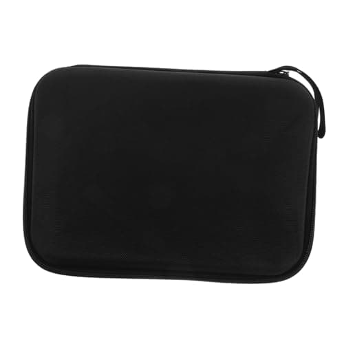 Homoyoyo Portable Hard Eva Storage Case for Earphones and Data Cables Travel Case for Headphones Protective Organizer Pouch for Gym Use Black