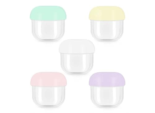 Sprigold 5 pcs Travel Jars Containers Bottle with Lid for Cosmetic Makeup Face Body Hand Cream (5, Travel Jar 0.7oz/20ml)