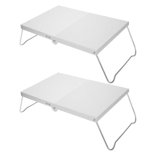 2pcs Portable Folding Mini Camping Table, Ultralight Aluminum Alloy