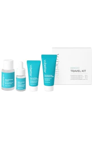 [vvbetter] Travel Kit for Daily Skin Care - Moisuriser, Cleaner, Toner & Face Serum -All Skin Types - 4 Items, Advanced Korean Skincare