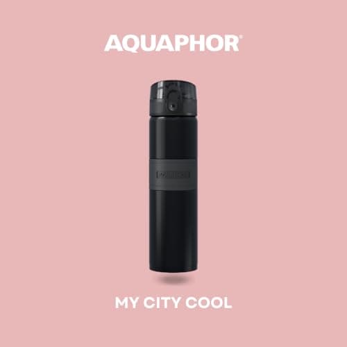City Cool Stainless Steel Insulated Filter Water Bottle Carbon Black 500ml — view 2
