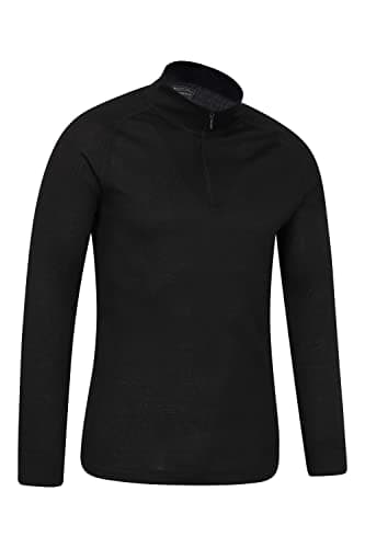 Mountain Warehouse Talus Mens Thermal Zip Neck Top Black (Z S — view 5
