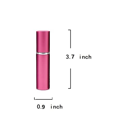 ZHIYE Perfume Atomiser Spray Bottle, 3 Pieces Refillable Refilling Travel Size Perfume Bottles in Pocket & Handbag Black & Pink & Silver (10ML 6 Piece Set) — view 2