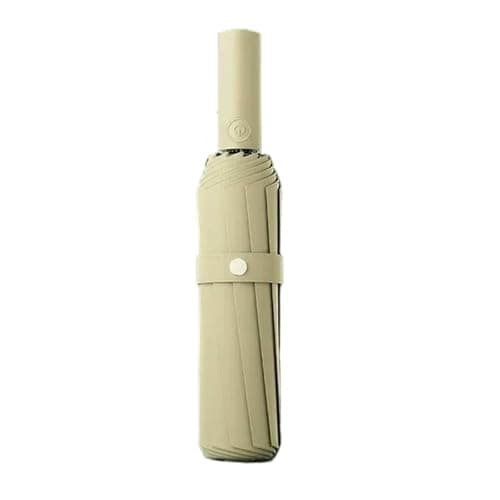 Gyios Umbrella Stormproof Windproof Compact For Men – 288 Reinforced Fibreglass Ribs, Automatic Folding,sun Travel Rain Umbrella-beige