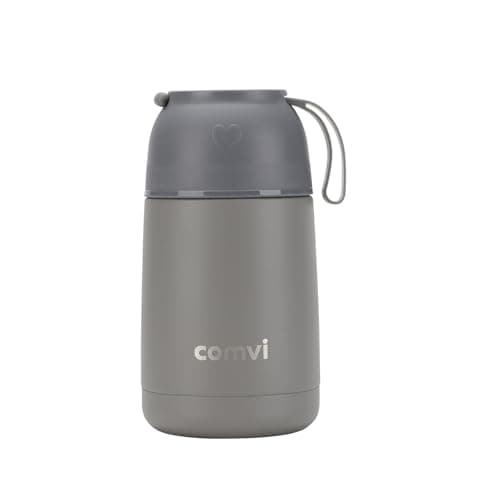 Maqash Insulated Food Flask 630 ml – Stainless Steel Thermal Soup Flask with Spoon, Leakproof Hot Food Jar for School, Work & Travel – Keeps Food Hot 12h / Cold 24h – BPA‑Free Wide Mouth - Grey — view 6