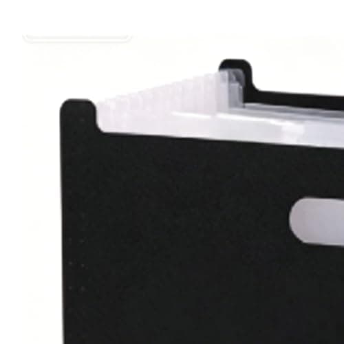 Pssopp 24-Pocket Plastic Expanding File Folder with Handle (Black) — view 5