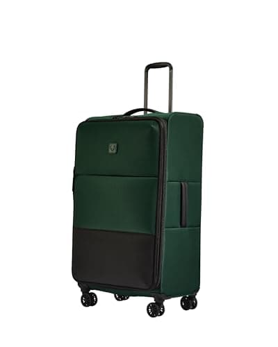 ANTLER - Soft Stripe 2.0 Large Suitcase - Durable, Lightweight & Expandable, 4 Spinner Wheels - Adjustable Handle, TSA Lock, 81cm - Antler Green