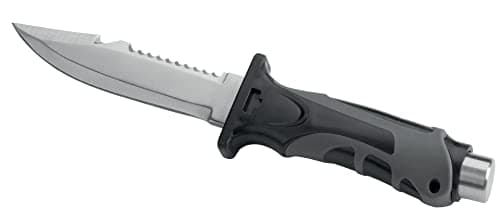SEAC Unisex 0550017520000a Hammer Diving Knife for Apnea and Scuba Diving Dagger with Straps, Black, One Size UK