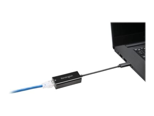 Kensington (CA1100E) USB-C Ethernet Adapter, Thunderbolt 3, RJ45, 10/100/1000 Gigabit, Windows, Macbook and Chromebook compatible - Plug and Play design, suitable for Home Office — view 3