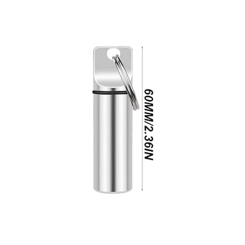 Lmyzcbzl Waterproof Aluminum Pill Box, Pill Box Keychain, Pocket Pill Case, Portable mini Pill Boxes, Portable Pill Container for Outdoor Travel — view 2