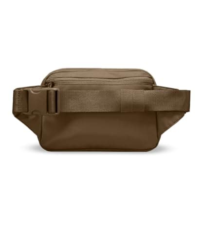 Bomvabe Small Fanny Pack with 2-Way Zipper for Women Tween Girls, Bum Bag for Ladies with 53" Adjustable Strap, Crossbody Bag for Travel Gym Running Hiking, Everywhere Belt Bag 1L Chocolate Brown — view 2