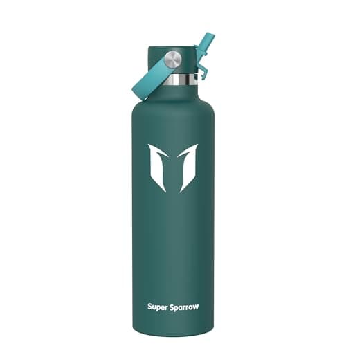 Sparrow Insulated Water Bottle 1L FlipFlow Metal Drinks Bottle with Straw