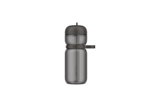Mepal Flip Bottle Sport, Leakproof (in closed position), Carry Handle and comfortable Grip, Built-in Straw, Water Bottle, 600 ml, Graphite black — view 2