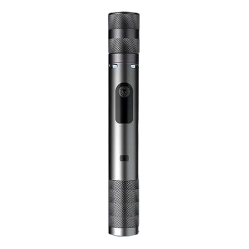 2026 High Intensity Rechargeable Stun Flashlight with LED for Outdoor Emergency Camping and Travel Use (Black, One Size)
