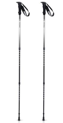 Neo-Sport Walking Walking Poles Nordic Walking Adjustable 65-135cm Aluminum EVA Foam Holder 1 Pair Black Grey — view 2