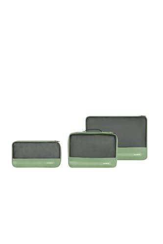 Samsonite TA Revolution - 3-piece packing cube set, Premium travel & suitcase organiser, packing cubes for holidays, luggage organiser for suitcases and rucksacks, green (Sage) — view 2