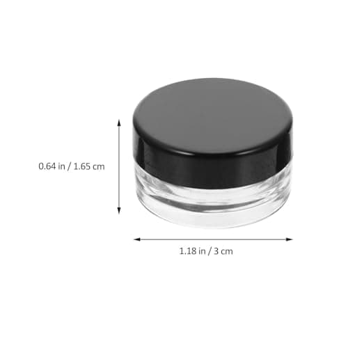 50pcs Black 3g Refillable Ps Cream Jar for Cosmetics Travel Storage — view 2