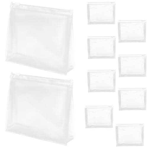 10pcs Cosmetic Travel Toiletry Bag with PVC for Camping and Fitness