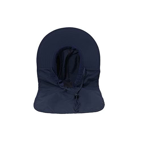 Bucket Hats Men Unisex Packable Bucket Hats Foldable Beach Hat Wide Brim Washed Denim Hat Breathable Sunscreen Photographers Cap Holiday Travel Hat (Navy, One Size) — view 3