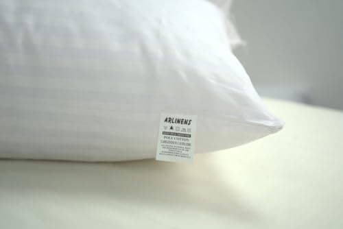 ARLINENS Stripe Pillows 6 Pack Hotel Quality Side Sleeper Bounce Back Bed Pillow Hollow Fibre Stuffed Anti-Allergy Pillows Standard Size 74x48cm — view 2