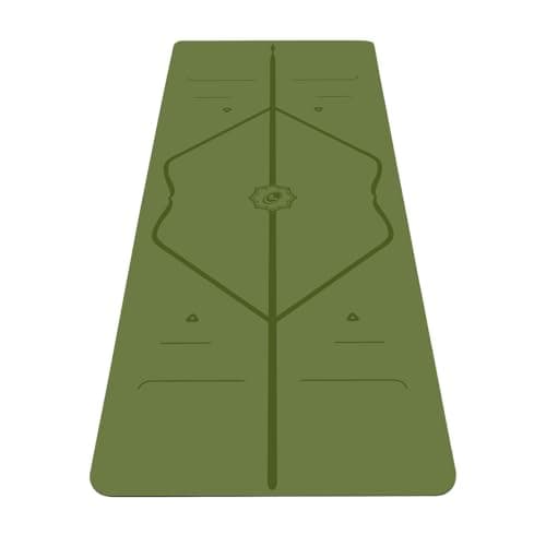 Liforme Travel Yoga mat – Free Yoga Bag, Patented Alignment System, Warrior-like Grip, Non-slip, Eco-friendly and Biodegradable, Ultra-lightweight, Sweat resistant, Long, Wide and Thick (Olive)