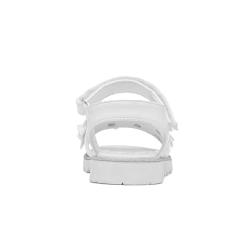 Walkright Florian Girls White Flower Flat Sandal - Size 2 UK - White — view 5