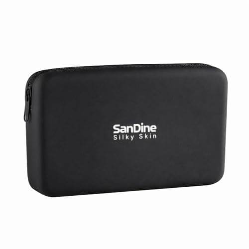Silicone Cosmetic Bag – Waterproof Travel Makeup Pouch - Food-Grade Silicone Toiletry Organizer for Women & Men – Compact Stylish Multi-Functional Storage - by Sandine (Black)
