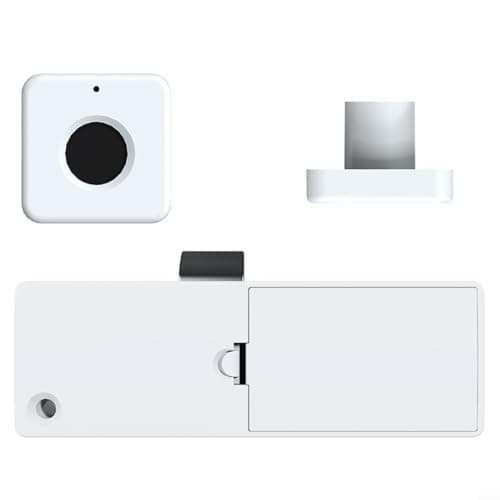 Smart Biometric Fingerprint Cabinet Lock Electronic Drawer Wardrobe Privacy No Key USB Charging 180 Days for battery Life White — view 2