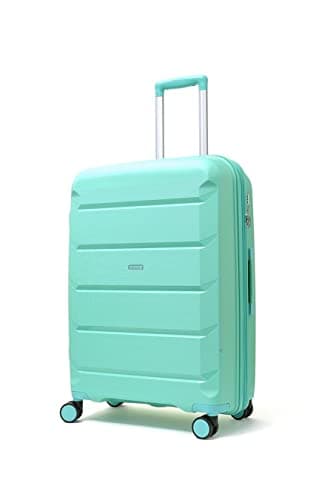 Rock Tulum Medium 63/71L Expandable Hard Shell Suitcase - Turquoise