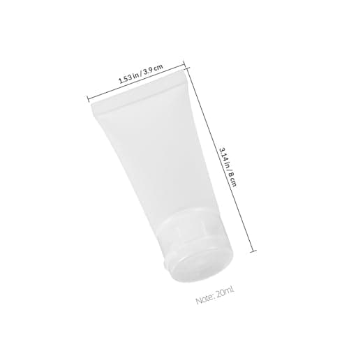 HOLIDYOYO 8pcs Refillable Leak Proof Tube Squeeze Bottles 20ml Pe Cosmetic Lotion Bottles with Toothpaste Refill Adapter for Travel Skincare Products and Shampoo — view 2