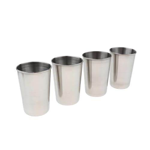 ICDKOYK Outdoor Stainless Steel Cup Set Travel Camping Sippy Cups Portable Metal Mugs for Kids Adults Outdoor Sippy Cups for Home Outside Activities Stackable Unbreakable Drinking — view 6